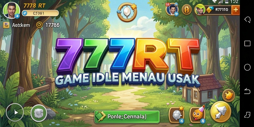 Tampilan gameplay <strong>777RT</strong> dengan elemen Idle yang menarik dan menyenangkan.