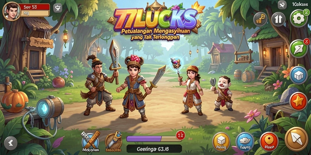 Screenshot gameplay <strong>77LUCKS</strong> yang menunjukkan petualangan seru dan menantang.