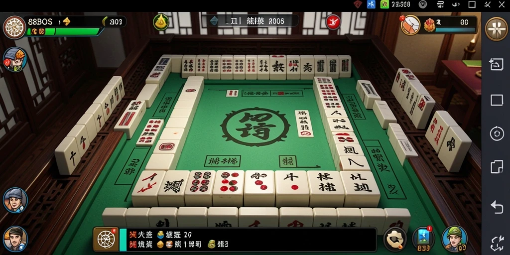 Screenshot dari aksi gameplay Mahjong yang seru di 88BOS.