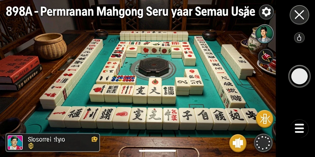 Screenshot utama menunjukkan gameplay seru Mahjong di 898A.