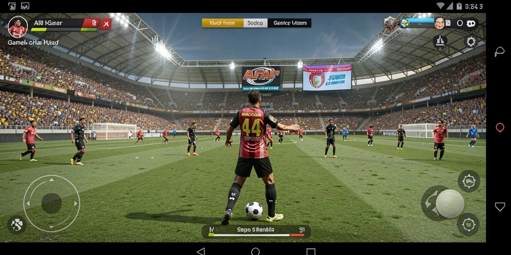 Tampilan gameplay AFAF yang seru dan menarik di lapangan pertandingan.