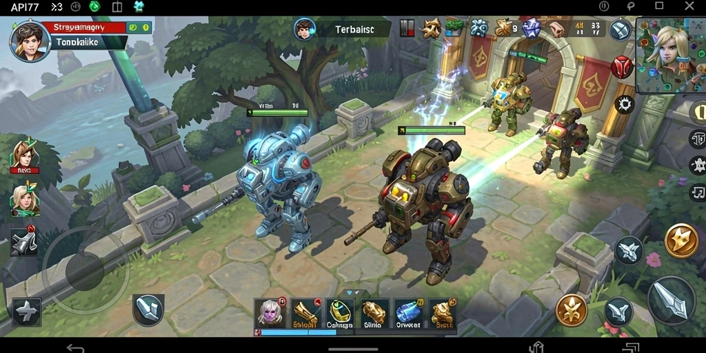 Screenshot gameplay API77 yang menunjukkan pertempuran strategis yang mendebarkan.