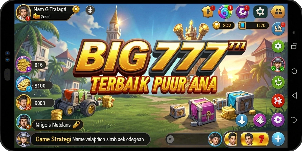 Tangkapan layar gameplay epik dari BIG777 yang menunjukkan strategi SLG.
