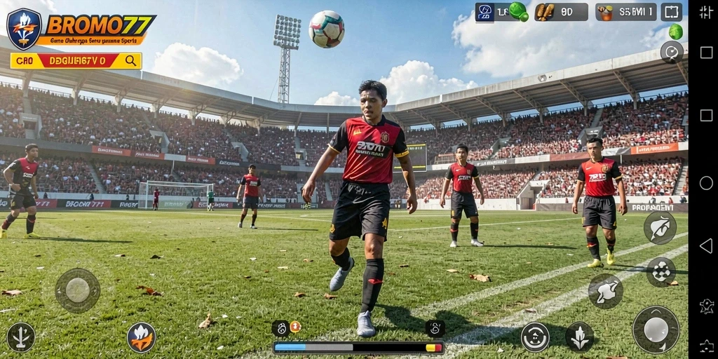 Gambar gameplay BROMO77 menampilkan aksi olahraga yang mendebarkan.