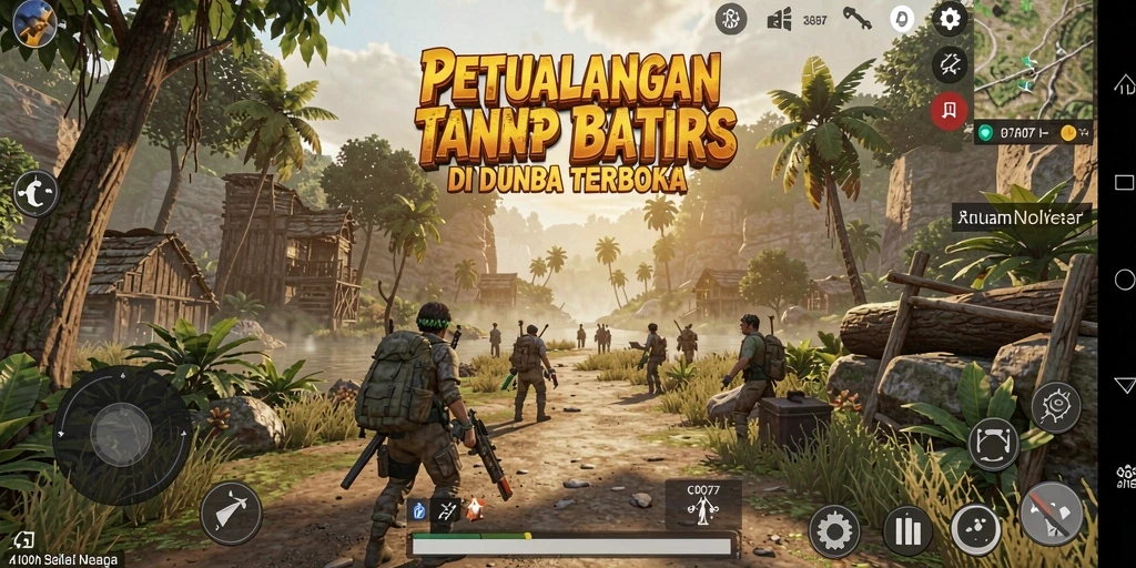 Screenshot utama C0077 menunjukkan keindahan dunia terbuka yang menakjubkan.