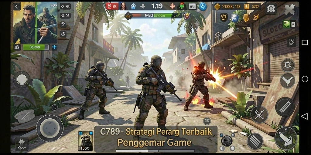Tampilan gameplay C789 yang menegangkan dengan strategi pertempuran.