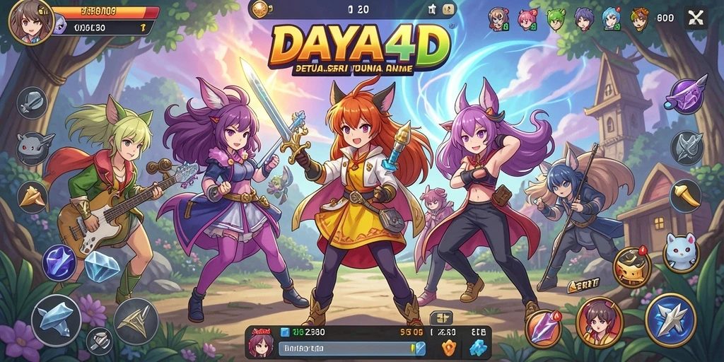 Tampilan gameplay DAYA4D yang menampilkan aksi seru di dunia Anime.