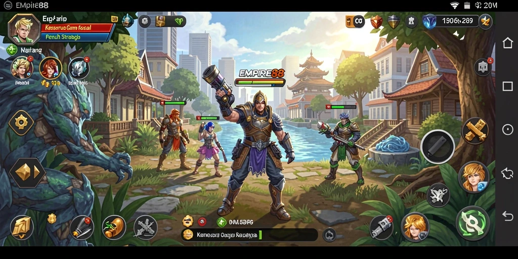 Tampilan gameplay <strong>EMPIRE88</strong> yang penuh warna dan menantang.