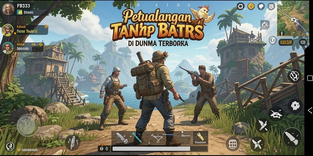 Tampilan gameplay FB333 yang menakjubkan di dalam dunia terbuka.