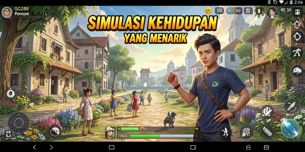 Tampilan gameplay GG288 yang menarik dan penuh warna.