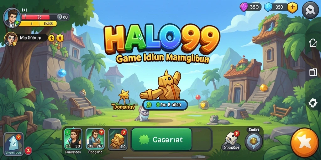 Tampilan gameplay yang sederhana dan menarik di HALO99.