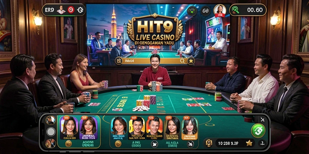 Screenshot HIT9 memperlihatkan gameplay Live Casino yang menarik dan interaktif.