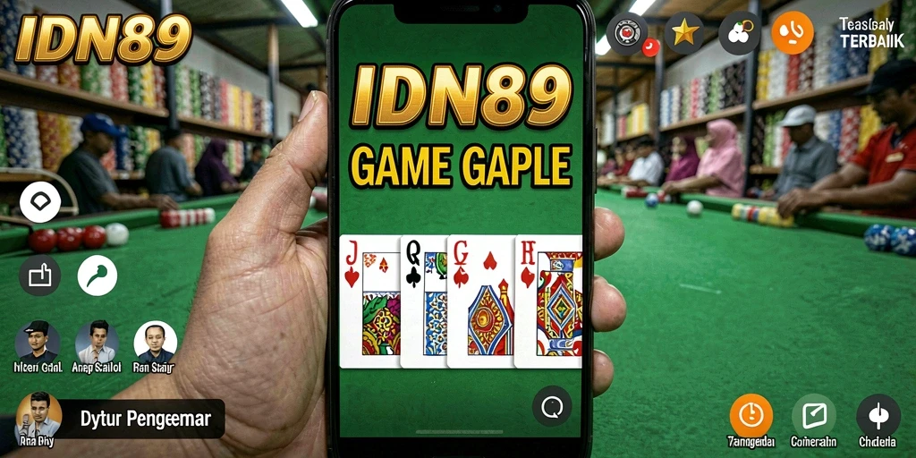 Tampilan menarik dari gameplay Gaple IDN89 yang seru.