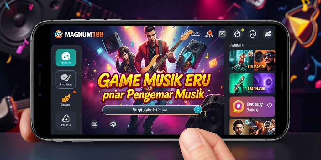 Tampilan gameplay seru yang menampilkan interaksi pemain dengan musik.
