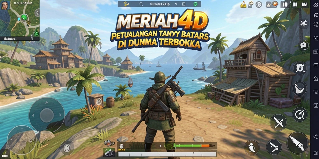 Tampilan gameplay <strong>MERIAH4D</strong> yang menakjubkan dan mendalam di dunia terbuka.