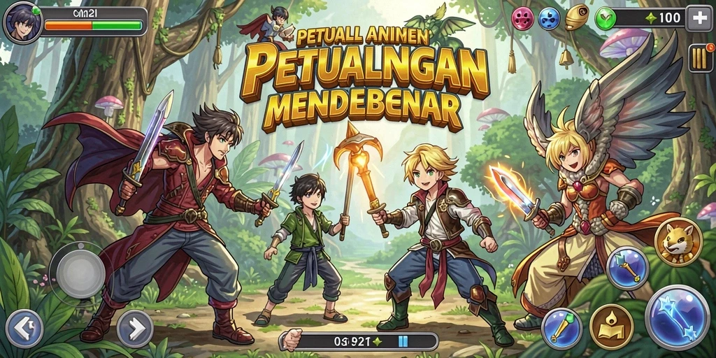 Screenshot MPO1221 menampilkan pertarungan karakter Anime yang dinamis.