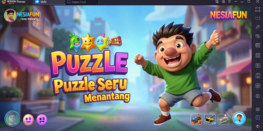 Tangkapan layar gameplay NESIAFUN menampilkan teka-teki yang menantang dan seru.