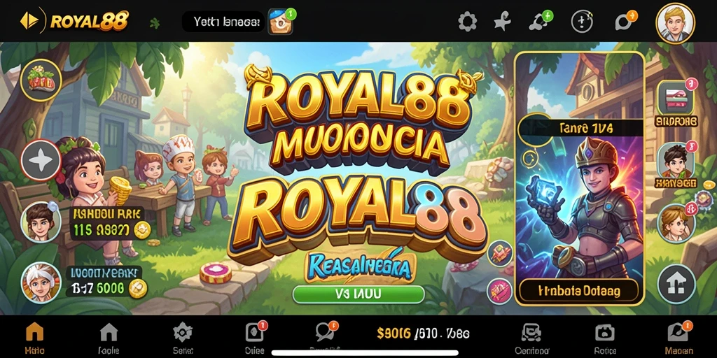 Tampilan gameplay <strong>ROYAL88</strong> yang cerah dan menyenangkan.