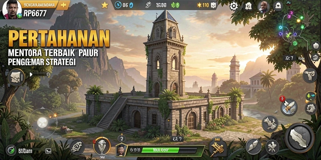 Screenshot gameplay RP6677 menampilkan aksi Tower Defense yang seru.