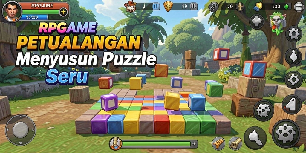 Tampilan gameplay RPGAME yang penuh warna dan menantang.
