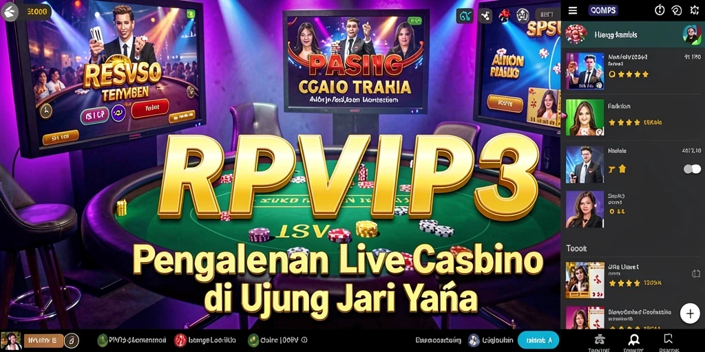 Screenshot RPVIP3 menunjukkan dealer langsung dan gameplay menarik.