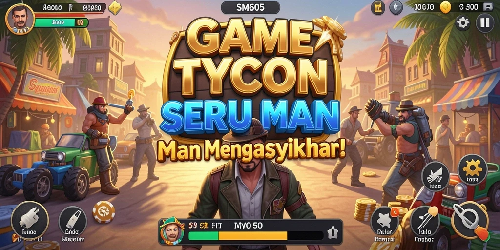 Tampilan gameplay SM605 yang mengasyikkan dari dunia Tycoon.
