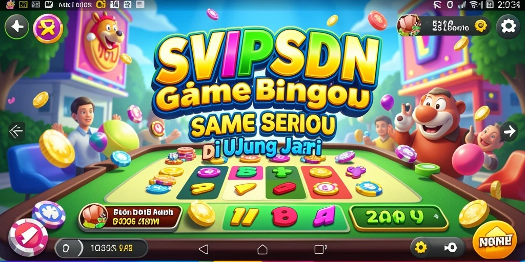 Tampilan gameplay seru game Bingo SVIPSIDN dengan berbagai fitur menarik.