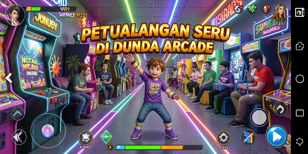 Tampilan gameplay V21 yang penuh aksi dan tantangan menarik.