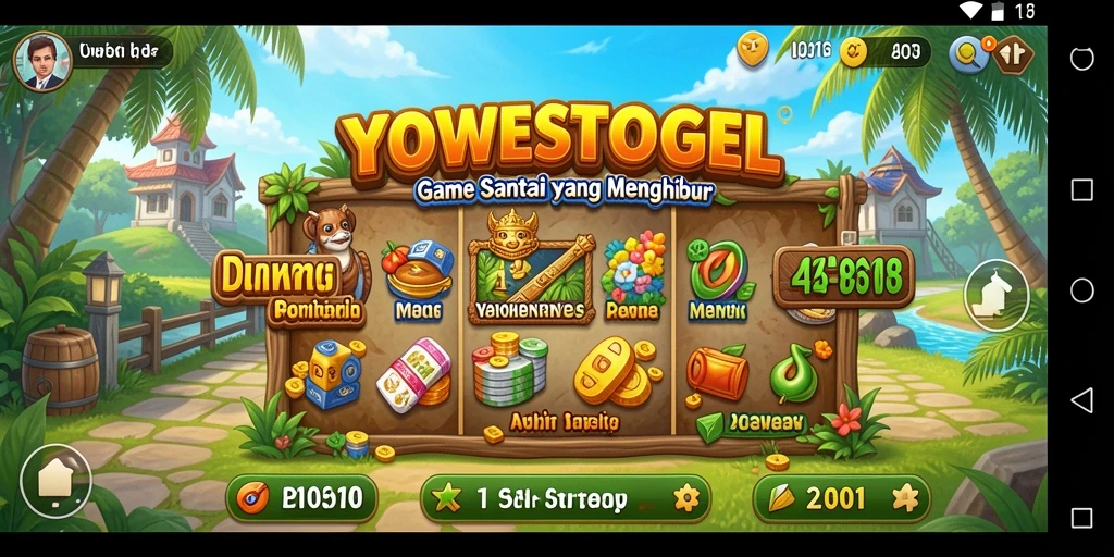 Tampilan gameplay seru dan warna-warni dari YOWESTOGEL.